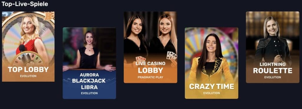 Die Live Casino Auswahl von Woo.