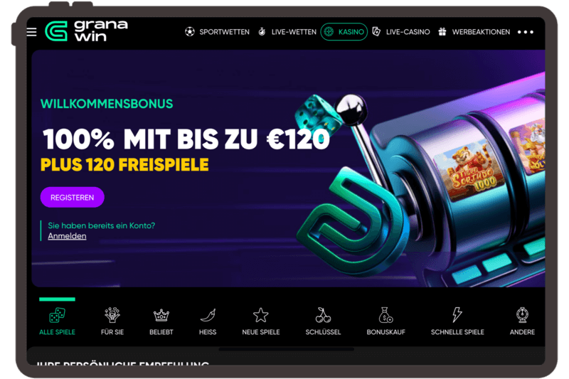 Der 120€ Willkommensbonus bei Granawin.