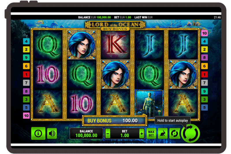 Der Slots "Lord of the Ocean" war unser Favorit im Granawin Casino Test.